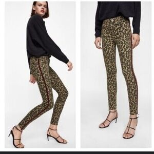 Anna & Ava leopard print tuxedo stripe